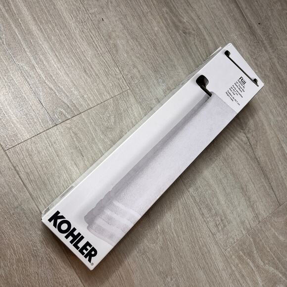 Kohler Rill 18 inch Matte Black Wall Towel Bar R28008-BL Lasting Finish - Picture 10 of 10